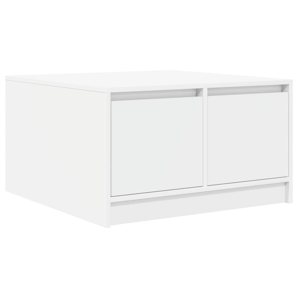 Coffee Table with Drawers White 70,5x70x40 cm
