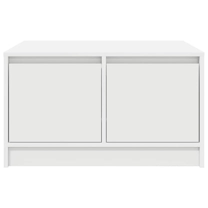 Coffee Table with Drawers White 70,5x70x40 cm