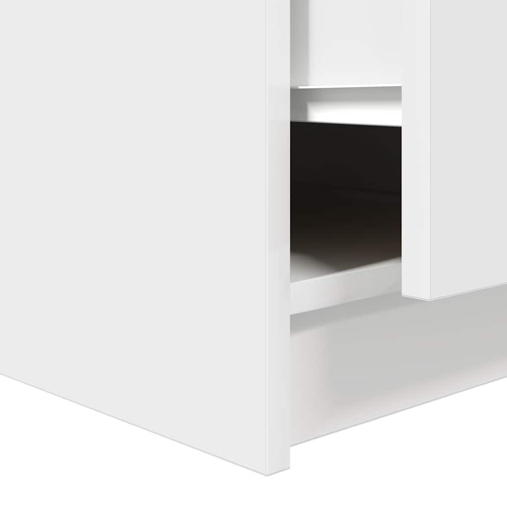 Coffee Table with Drawers White 70,5x70x40 cm