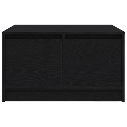Coffee Table with Drawers Black Oak 70,5x70x40 cm