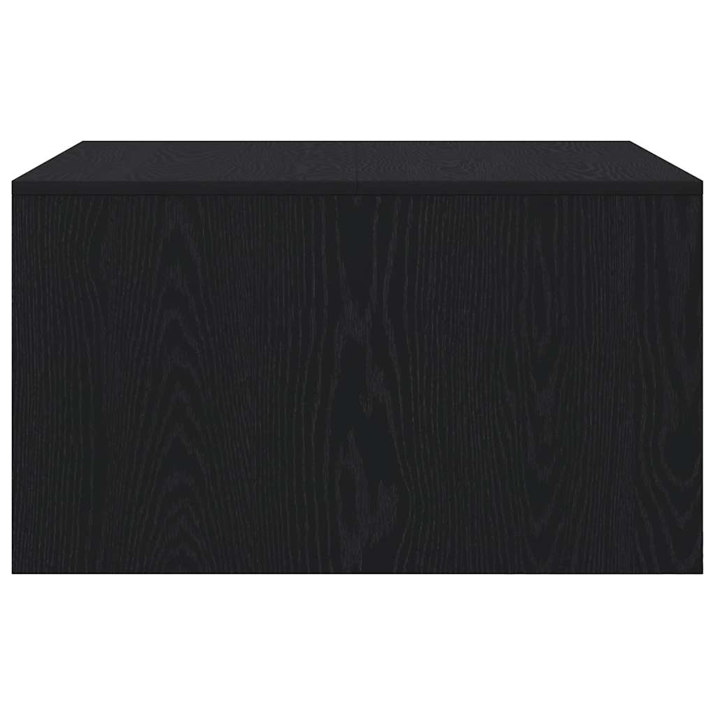 Coffee Table with Drawers Black Oak 70.5x70x40 cm