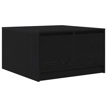 Coffee Table with Drawers Black Oak 70,5x70x40 cm
