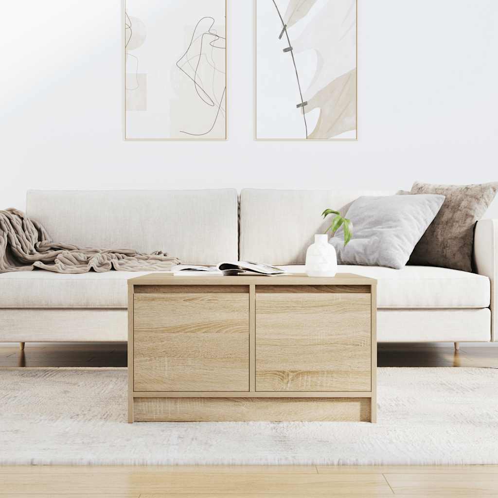 Coffee Table with Drawers Sonoma Oak 70,5x70x40 cm