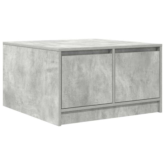Coffee Table with Drawers Concrete Grey 70.5x70x40 cm