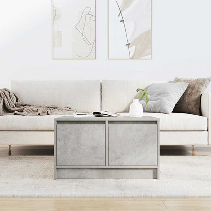 Coffee Table with Drawers Concrete Grey 70,5x70x40 cm
