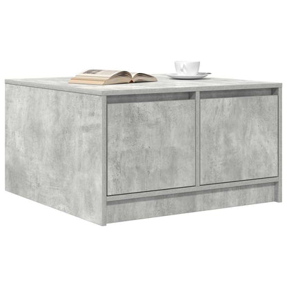 Coffee Table with Drawers Concrete Grey 70,5x70x40 cm
