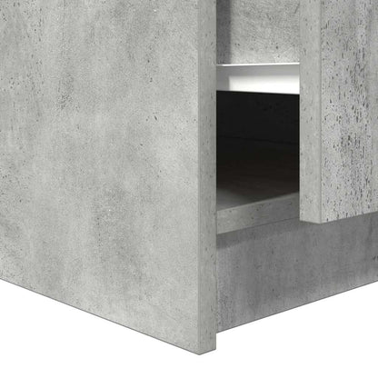 Coffee Table with Drawers Concrete Grey 70,5x70x40 cm