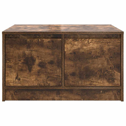 Coffee Table with Drawers Smoked Oak 70,5x70x40 cm