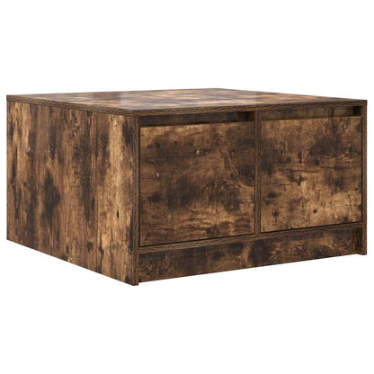 Coffee Table with Drawers Smoked Oak 70,5x70x40 cm