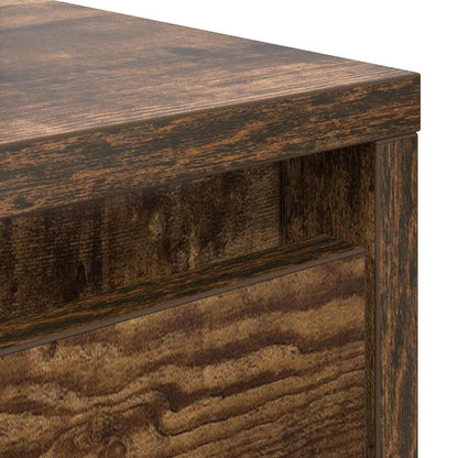 Coffee Table with Drawers Smoked Oak 70,5x70x40 cm
