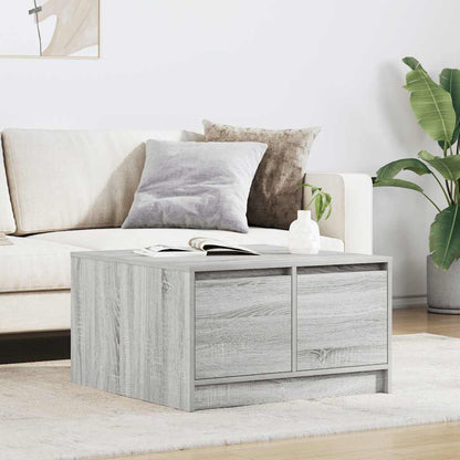 Coffee Table with Drawers Grey Sonoma 70,5x70x40 cm