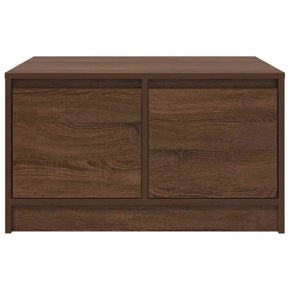 Coffee Table with Drawers Brown Oak 70,5x70x40 cm