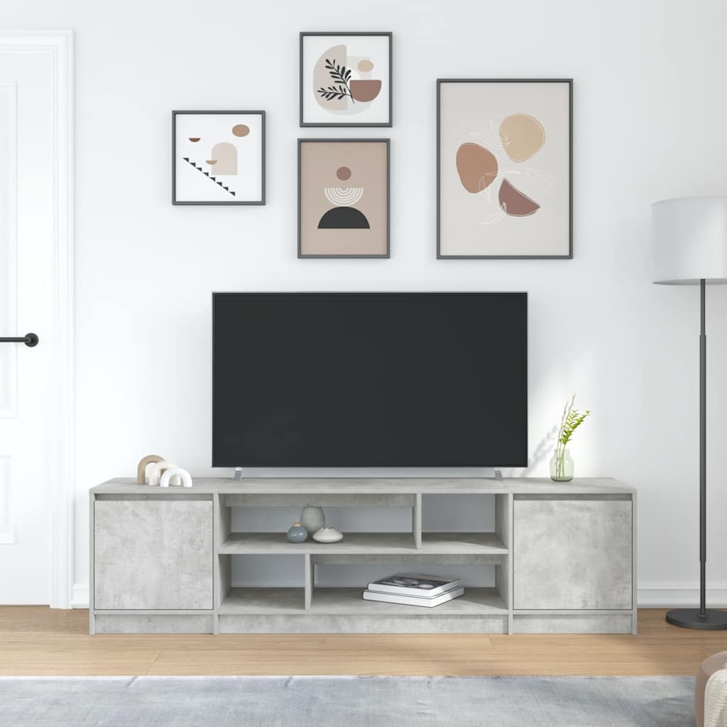 TV Cabinet Concrete Grey 188,5x41x50 cm Engineered Wood