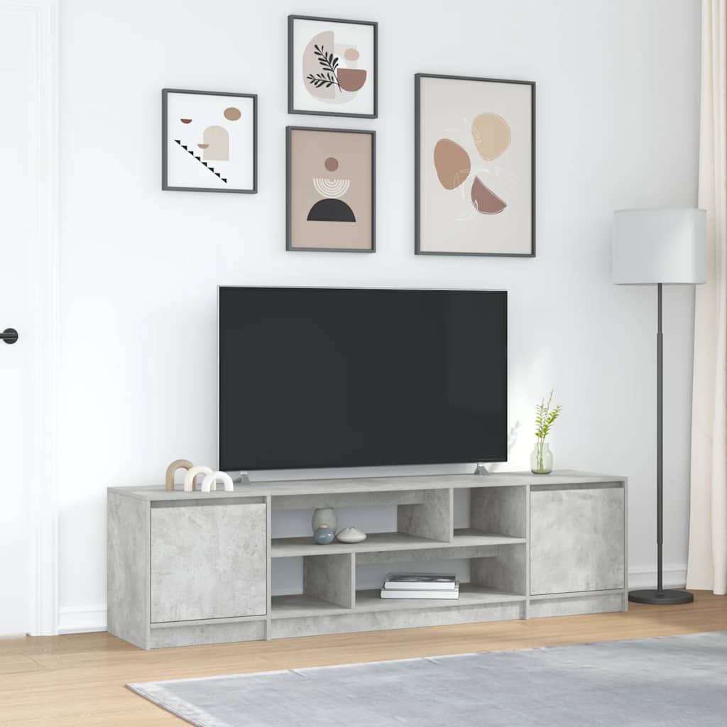 TV Cabinet Concrete Grey 188,5x41x50 cm Engineered Wood