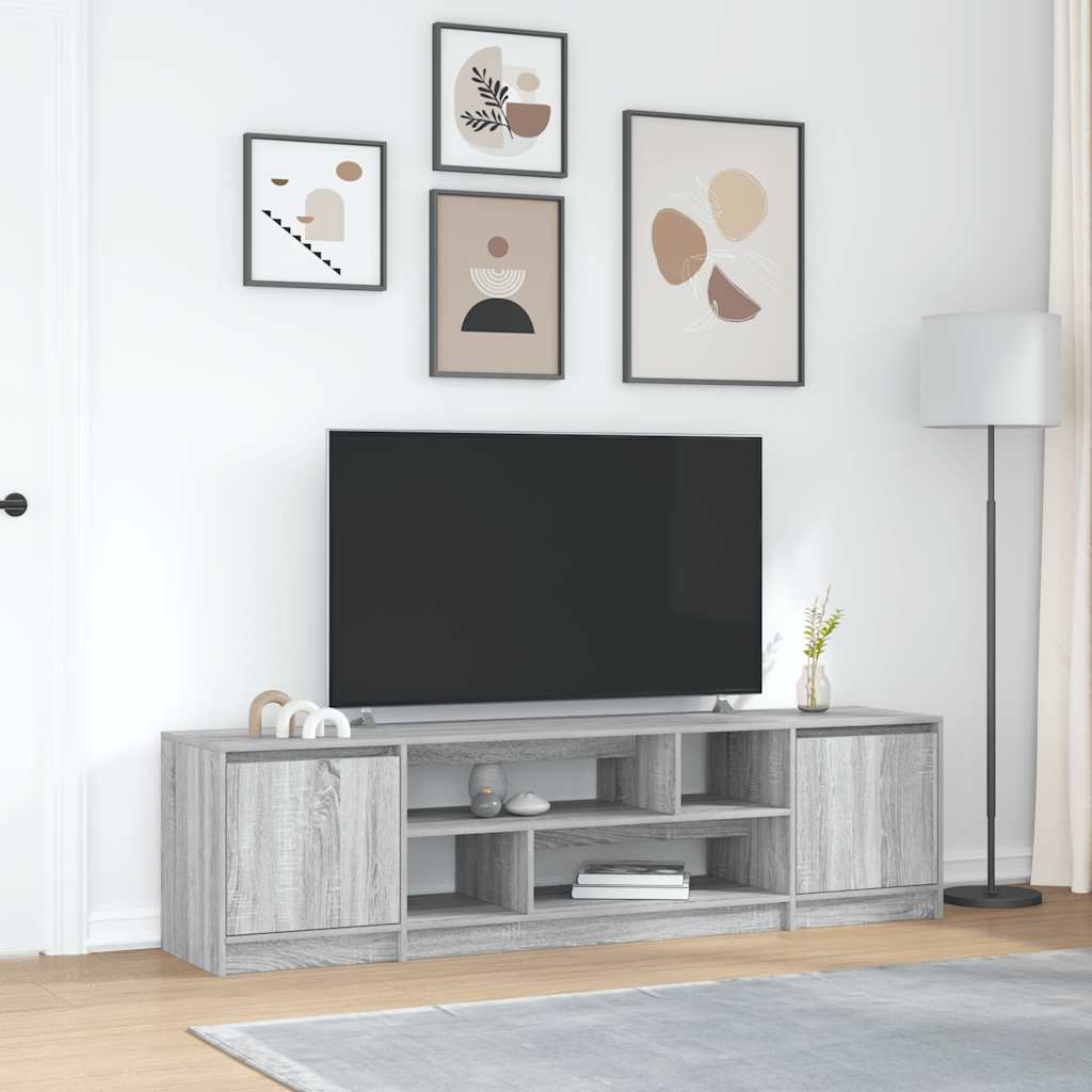 TV Cabinet Grey Sonoma 188.5x41x50 cm Engineered Wood