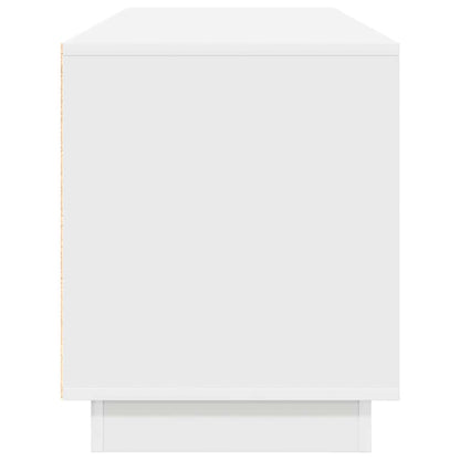 TV Cabinet with LED Lights White 160.5x41x50 cm