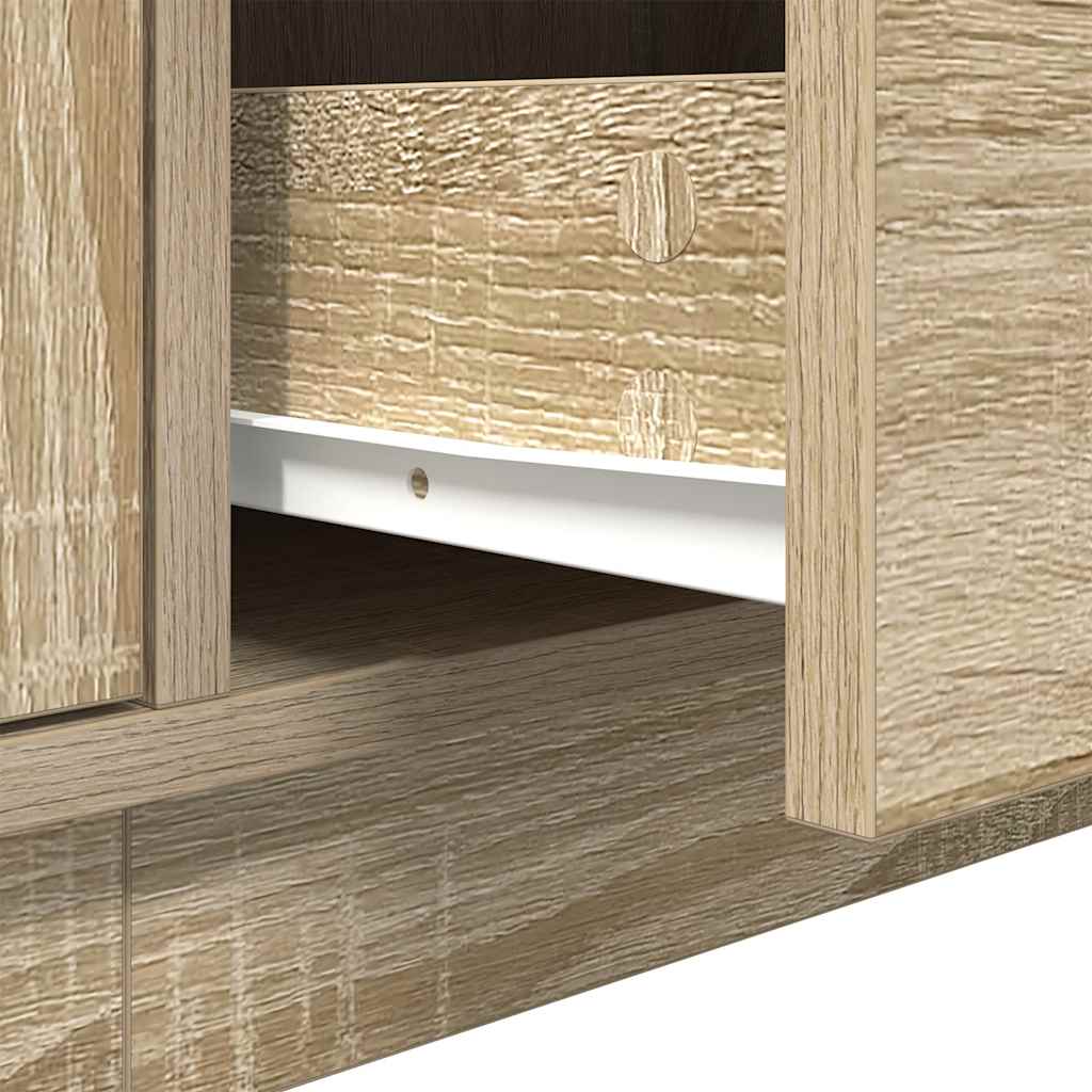 TV Cabinet with LED Lights Sonoma Oak 160,5x41x50 cm