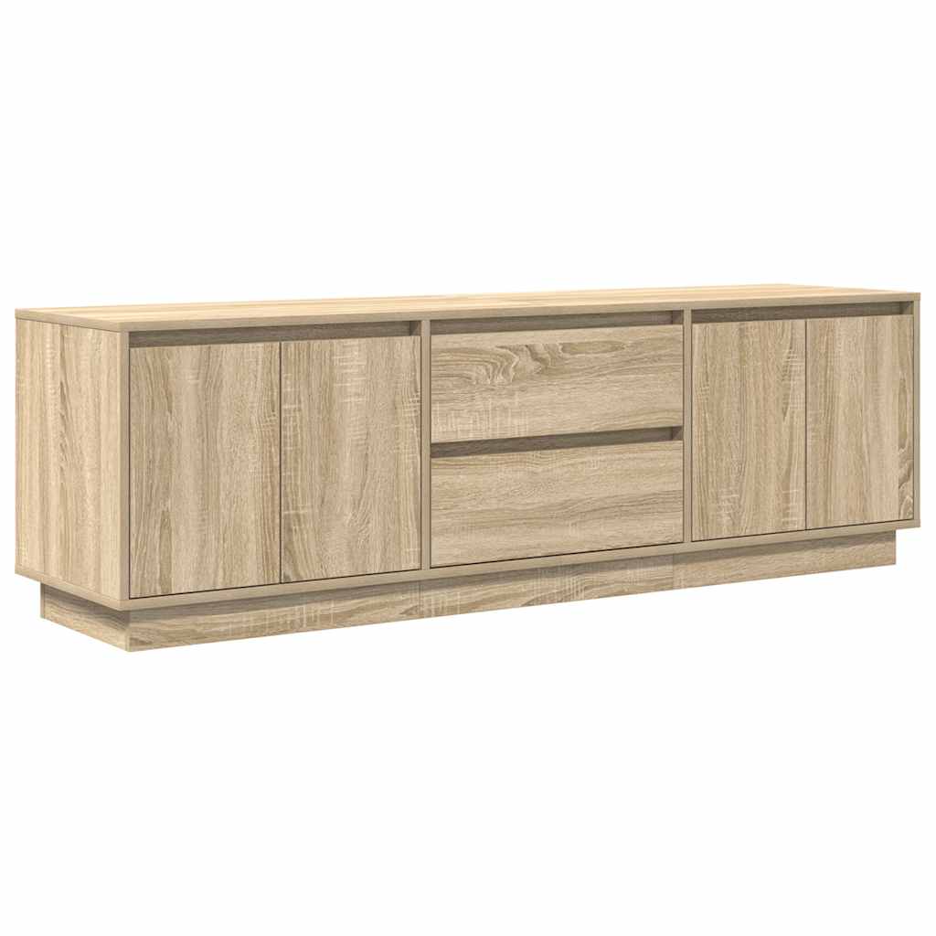 TV Cabinet with LED Lights Sonoma Oak 160,5x41x50 cm