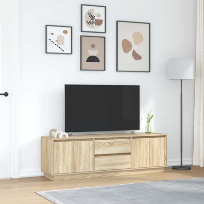 TV Cabinet with LED Lights Sonoma Oak 160,5x41x50 cm