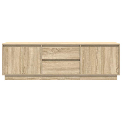 TV Cabinet with LED Lights Sonoma Oak 160,5x41x50 cm