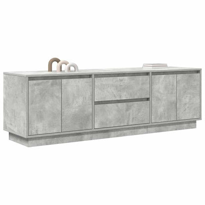 TV Cabinet with LED Lights Concrete Grey 160,5x41x50 cm