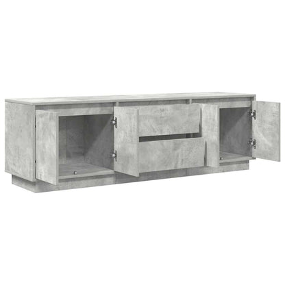 TV Cabinet with LED Lights Concrete Grey 160,5x41x50 cm