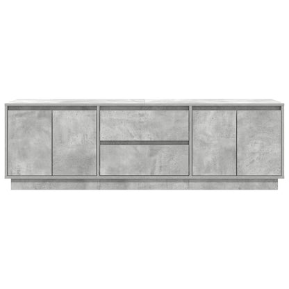 TV Cabinet with LED Lights Concrete Grey 160,5x41x50 cm