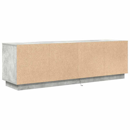 TV Cabinet with LED Lights Concrete Grey 160,5x41x50 cm