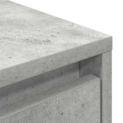 TV Cabinet with LED Lights Concrete Grey 160,5x41x50 cm