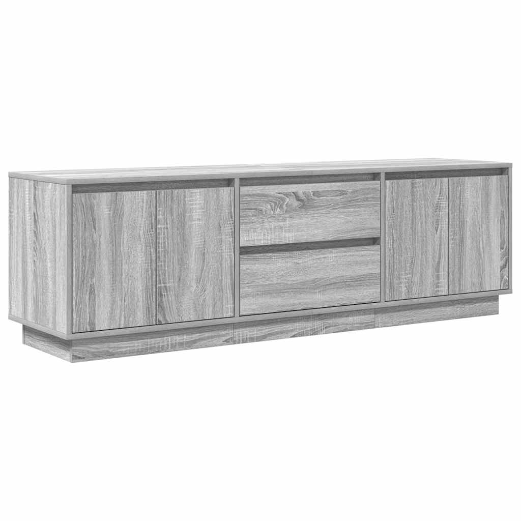 TV Cabinet with LED Lights Grey Sonoma 160,5x41x50 cm