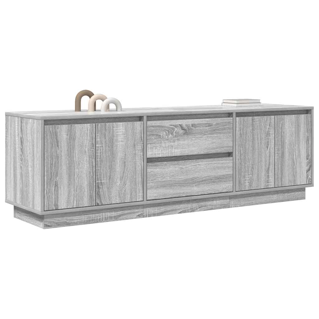 TV Cabinet with LED Lights Grey Sonoma 160,5x41x50 cm