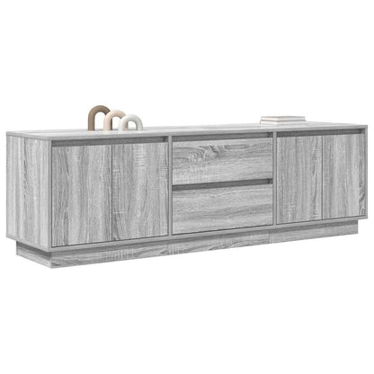 TV Cabinet with LED Lights Grey Sonoma 160,5x41x50 cm