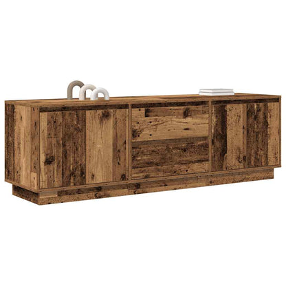 TV Cabinet with LED Lights Old Wood 160,5x41x50 cm