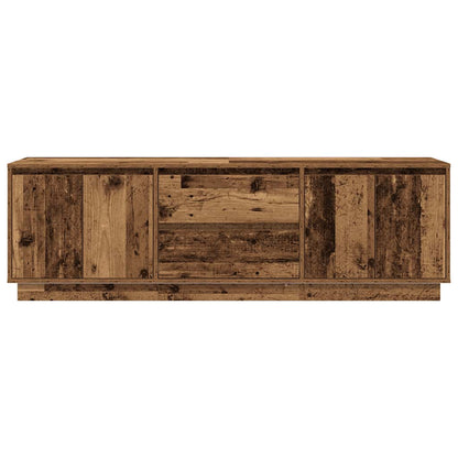 TV Cabinet with LED Lights Old Wood 160,5x41x50 cm