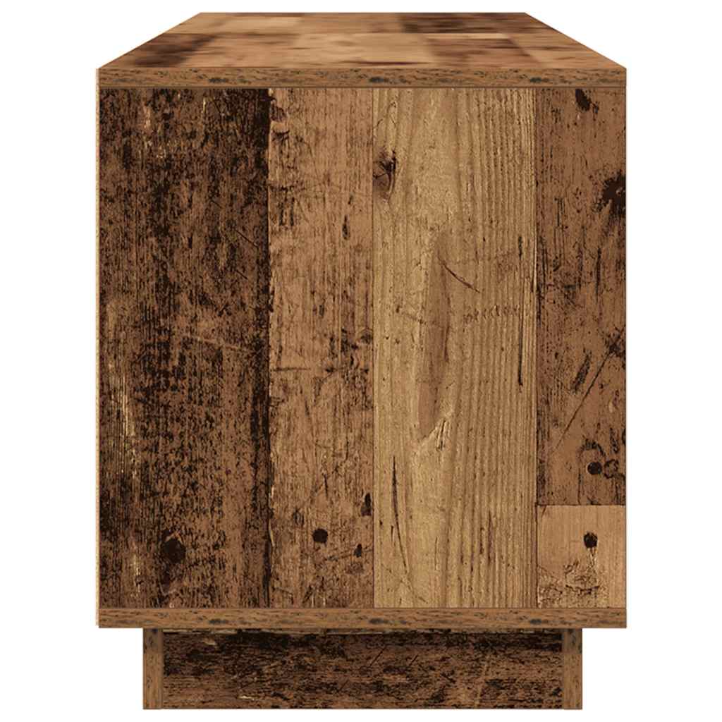 TV Cabinet with LED Lights Old Wood 160,5x41x50 cm