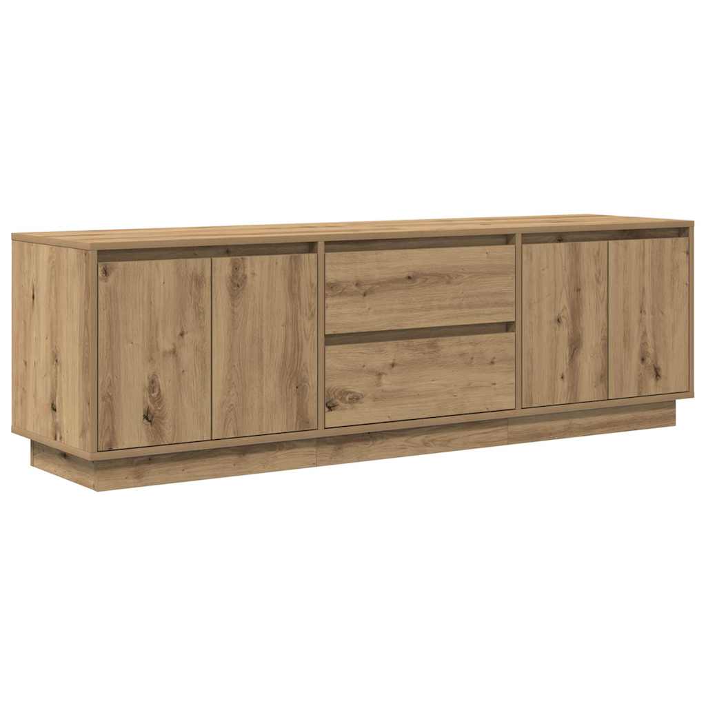 TV Cabinet with LED Lights Artisan Oak 160,5x41x50 cm