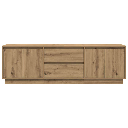 TV Cabinet with LED Lights Artisan Oak 160,5x41x50 cm