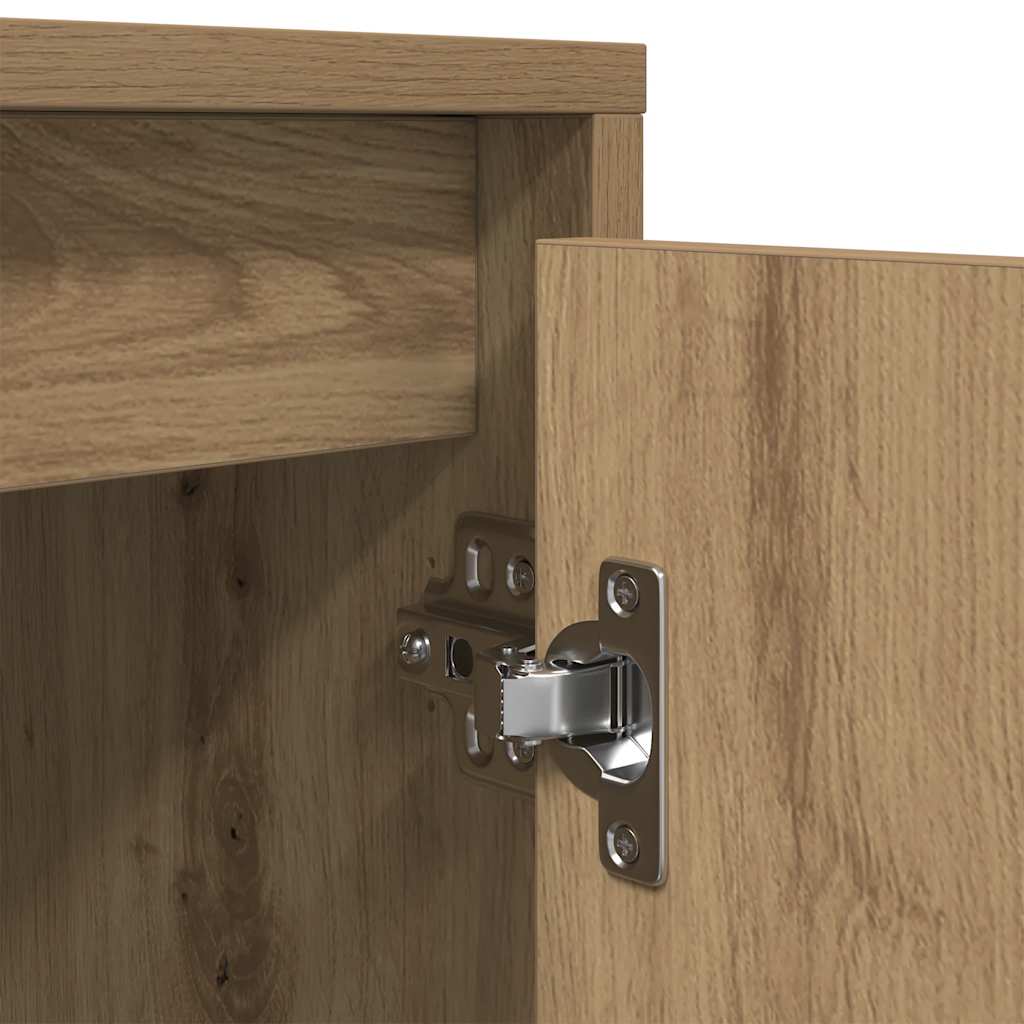 TV Cabinet with LED Lights Artisan Oak 160,5x41x50 cm