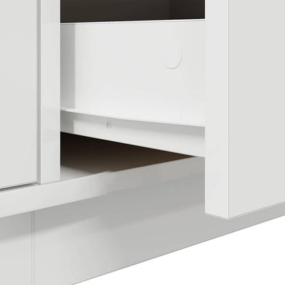 TV Cabinet with LED Lights White 193,5x41x50 cm