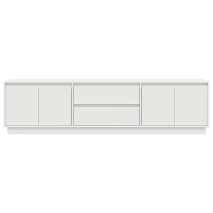 TV Cabinet with LED Lights White 193,5x41x50 cm