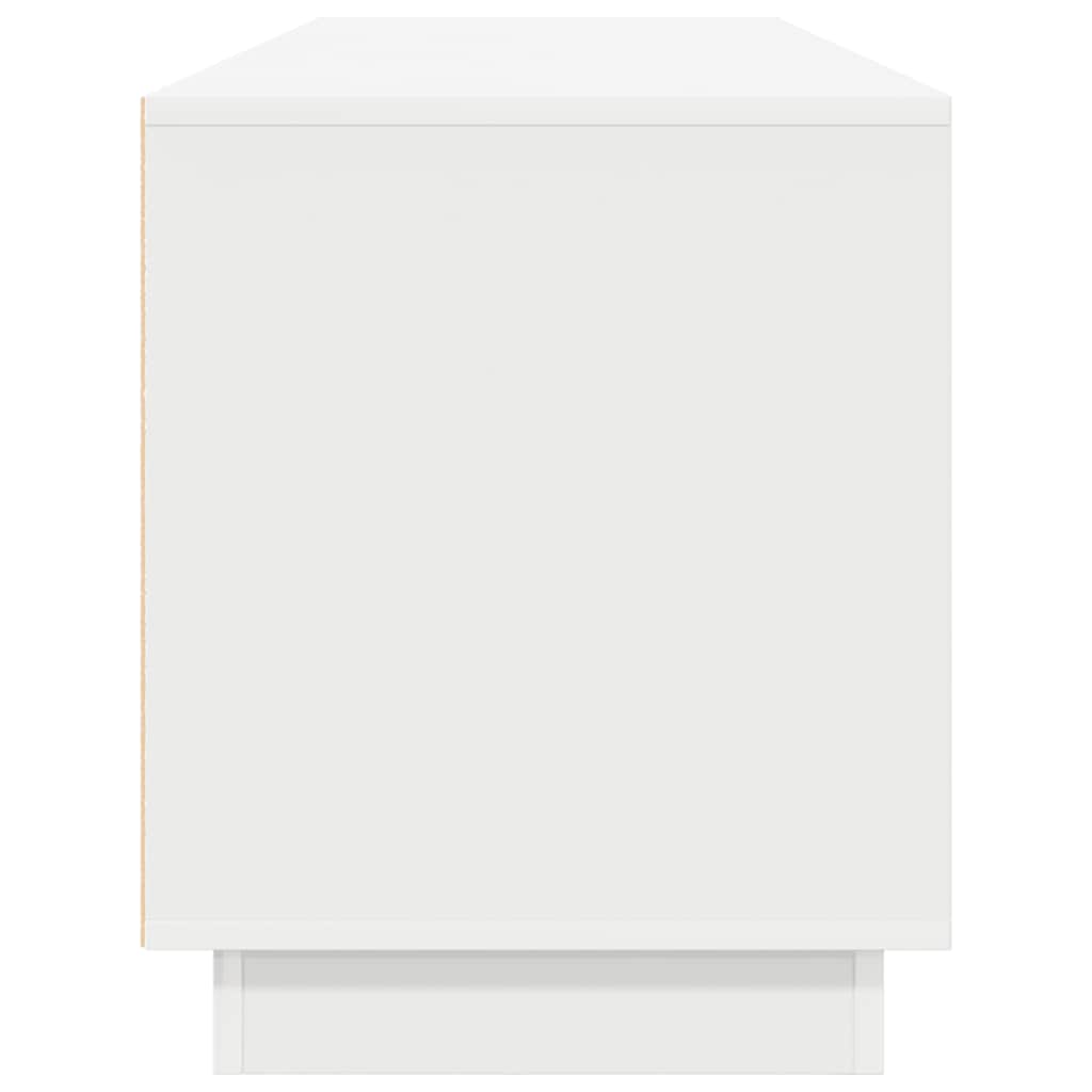 TV Cabinet with LED Lights White 193,5x41x50 cm