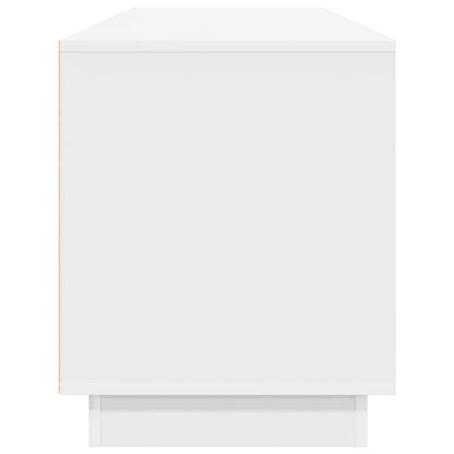 TV Cabinet with LED Lights White 193,5x41x50 cm