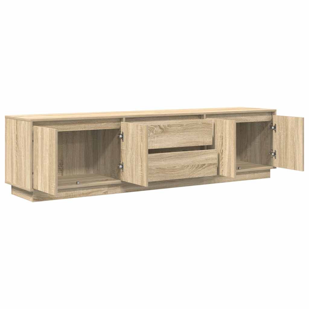TV Cabinet with LED Lights Sonoma Oak 193,5x41x50 cm