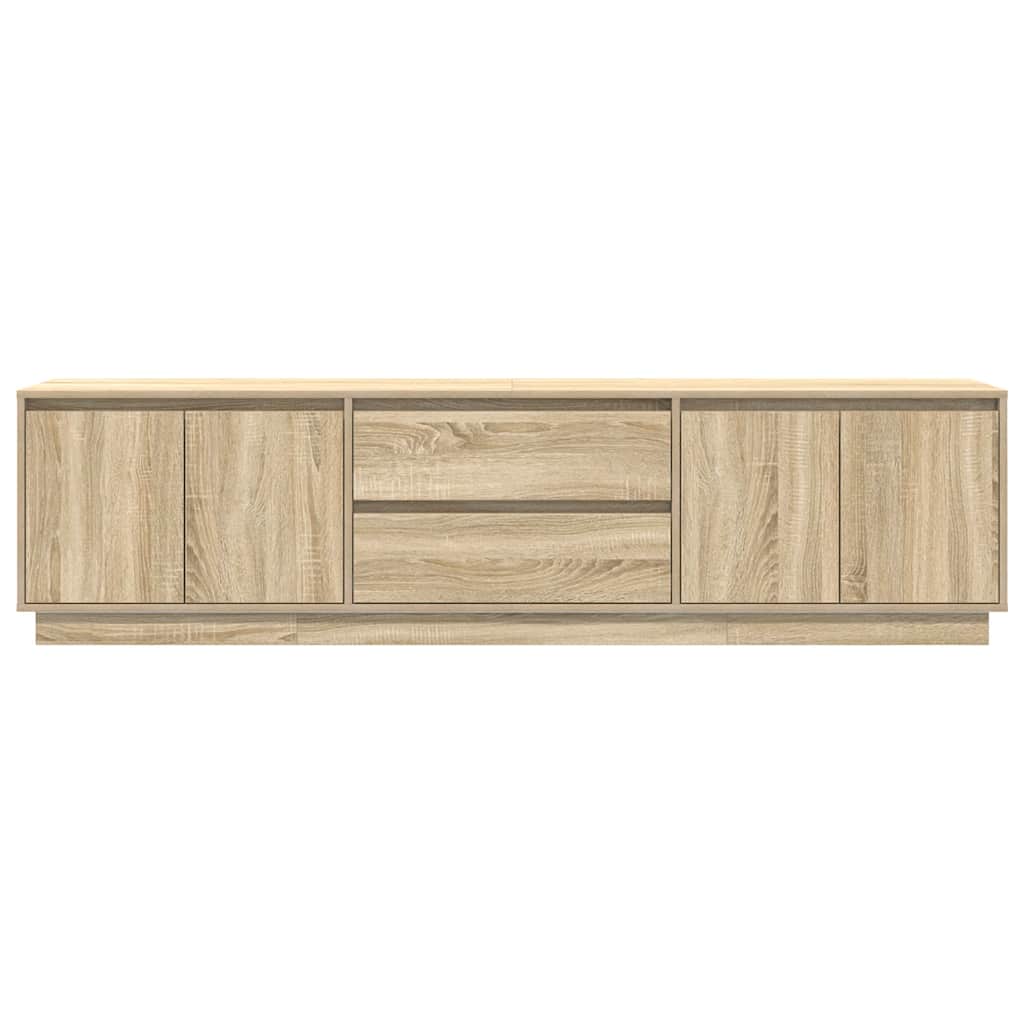 TV Cabinet with LED Lights Sonoma Oak 193,5x41x50 cm
