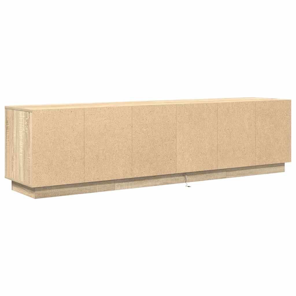 TV Cabinet with LED Lights Sonoma Oak 193,5x41x50 cm