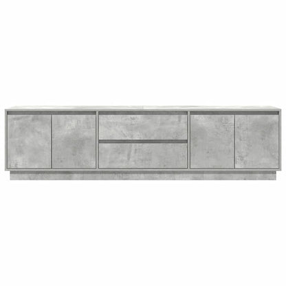 TV Cabinet with LED Lights Concrete Grey 193,5x41x50 cm