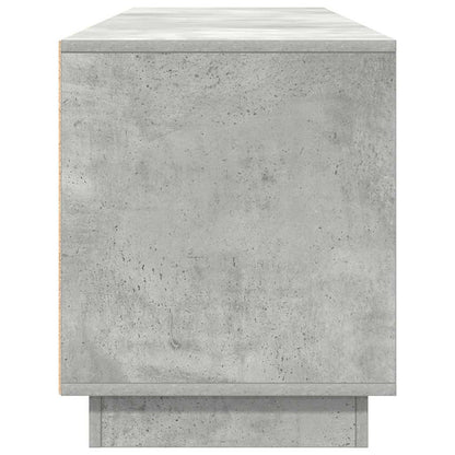TV Cabinet with LED Lights Concrete Grey 193,5x41x50 cm