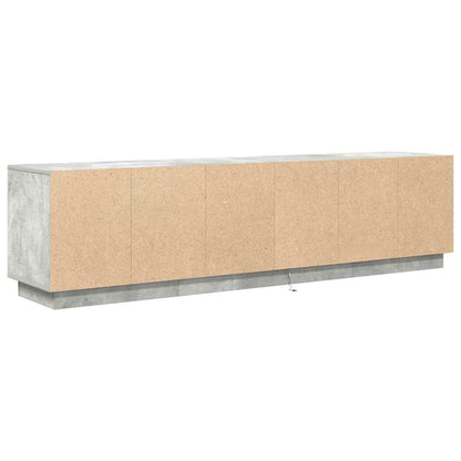 TV Cabinet with LED Lights Concrete Grey 193,5x41x50 cm