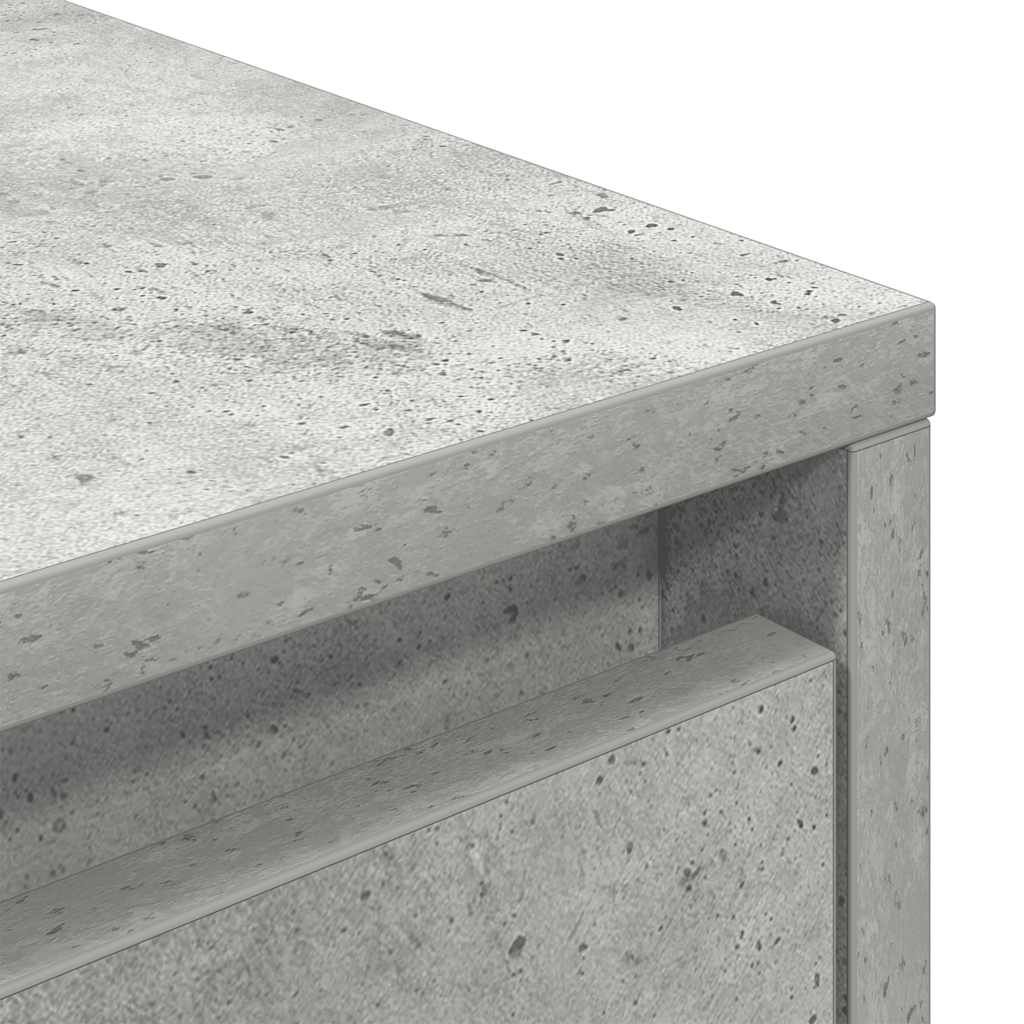 TV Cabinet with LED Lights Concrete Grey 193.5x41x50 cm