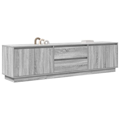 TV Cabinet with LED Lights Grey Sonoma 193,5x41x50 cm